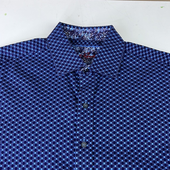 Robert Graham blue & white button down classic fit button down shirt - Picture 3 of 10